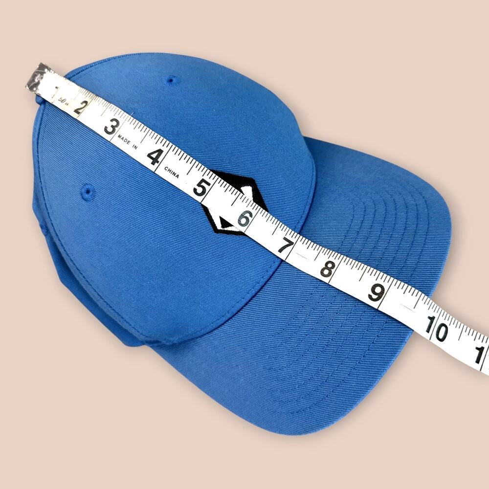 Volcom V Vintage Mens L/XL Full Stone Flexfit Baseball Cap Hat Blue Embroidered - Picture 8 of 10